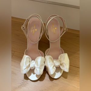 Kate Spade Satin Bow Wedge Heels